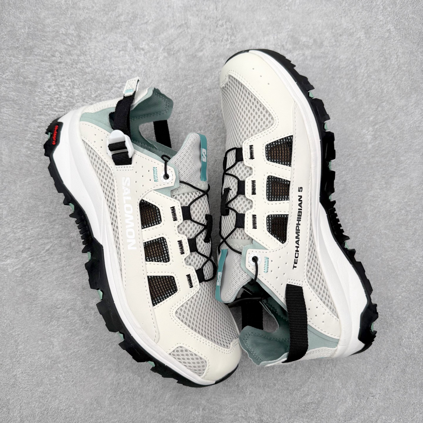 图片[3]-SALOMON萨洛蒙 Techamphibian 5 圆头舒适 透气速干抓地溯溪鞋 男女同款 SALOMON诞生于1947年的法国阿尔卑斯山区，全球知名的户外运动品牌。一直致力于推动滑雪、越野跑等山地运动的发展及产品的进步。其产品设计致力于追求创新和发掘产品的性能极限，帮助喜欢自由的人在山地间不断挑战自我。实拍调校N版已经零色差零失真 百分百还原实物色彩所见即所得 不存在货不对板色差等低级问题 选购参考实物拍摄 不混卖不参货 只用心做好货严格选品 承诺混一赔十 尺码：36 36.5 37.5 38 38.5 39 40 40.5 41 42 42.5 43 44 44.5 45-选品中心