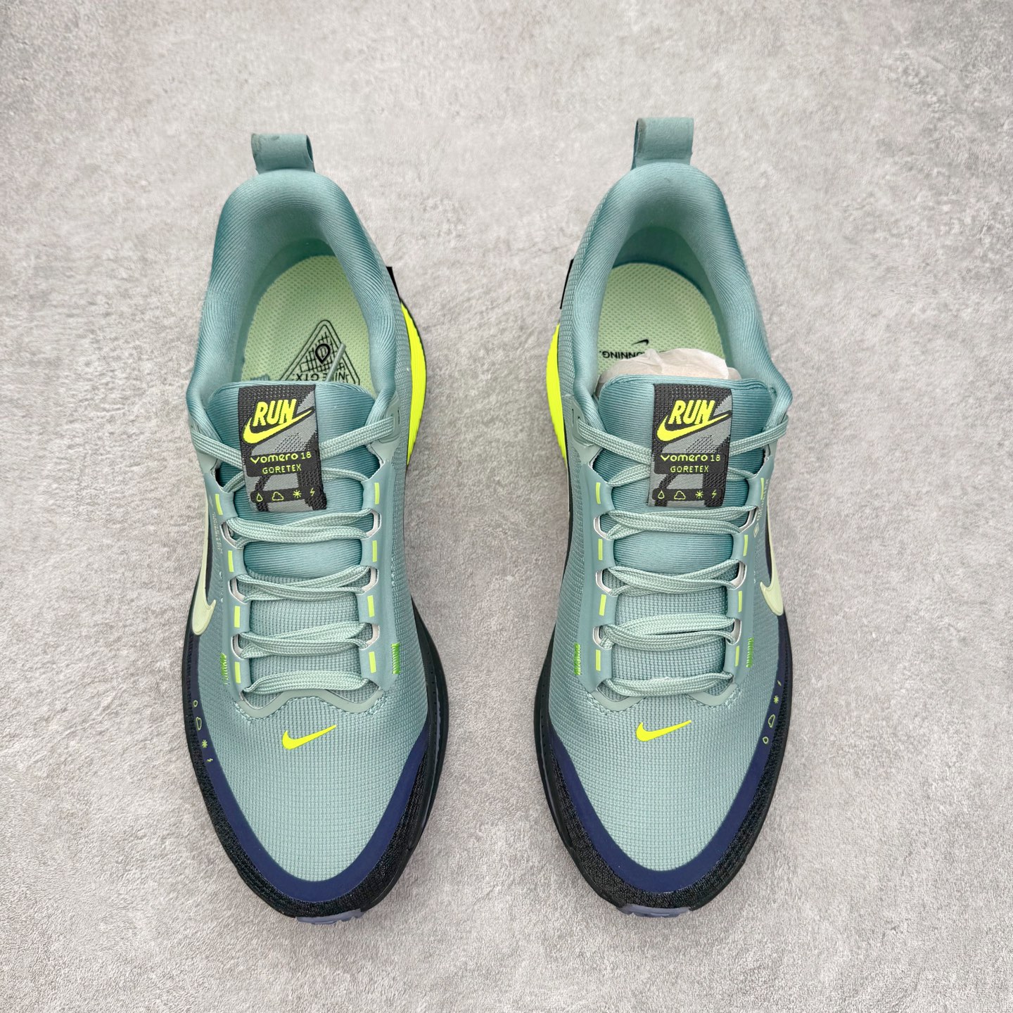 图片[2]-NK Vomero 18 GTX 时尚舒适 网布防滑耐磨 低帮跑步鞋 实拍调校N版已经零色差零失真 百分百还原实物色彩所见即所得 不存在货不对板色差等低级问题 选购参考实物拍摄 不混卖不参货 只用心做好货严格选品 承诺混一赔十 尺码：36 36.5 37.5 38 38.5 39 40 40.5 41 42 42.5 43 44 44.5 45-选品中心