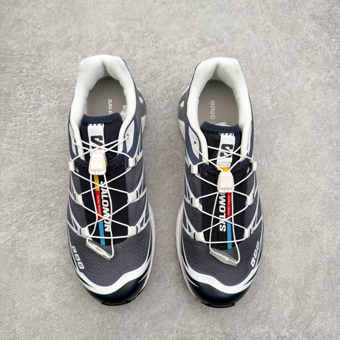 图片[2]-Salomon XT-6 萨洛蒙复古潮流户外机能登山跑鞋 纯原外贸平台特供订单 耗时半年巨作 全套原纸板楦头开发 原厂特供网布配套加持 确保原汁原味 完美呈现版型 原档数据独家私模五层组合大底 男女鞋同步官方开发至46.5 原装Ortholite轻量化鞋垫 中底布带钢印编号 原厂TPU锁扣 进口港宝加持 后跟自然饱满 还原公司包裹性 鞋面以“锯齿”状的包裹系统呈现 在基色底之下加入了各种色点缀 将公司的最新技术和时尚前卫的造型融入耐用的长跑款式中 鞋面由 TPU 薄膜制成 并焊接在高耐磨网眼上 使其既时尚又坚固 由 ACS底盘支撑 可增强稳定性和支撑力 以及由橡胶凸耳 Contragrip外底覆盖的 EVA 缓冲中底 旨在应对崎岖的地形 鞋舌上的彩色Salomon 标签、Quicklace 系统以及鞋头、鞋舌和鞋跟上的附加品牌使细节更加完美 让穿着者可以轻松驾驭户外与通勤下的任何运动生活场景 无缝鞋身户外随意纵横 颜值与脚感兼备 出街通勤 绝对非常吸睛 你值得拥有 尺码：36 36.5 37.5 38 38.5 39 40 40.5 41 42 42.5 43 44 44.5 45 注意：偏小1码-选品中心