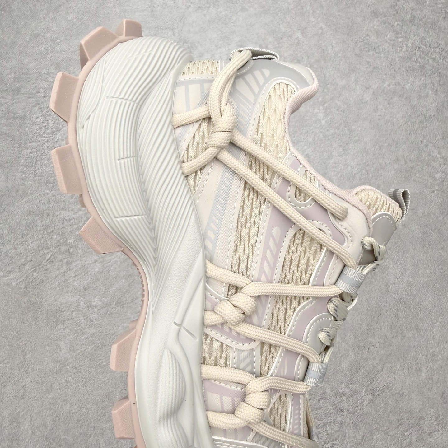 GG-CC赵露思2025新款厚底增高休闲运动老爹鞋系列 广东大厂出品 7CM厚底增高 星河粒子 银白粉色