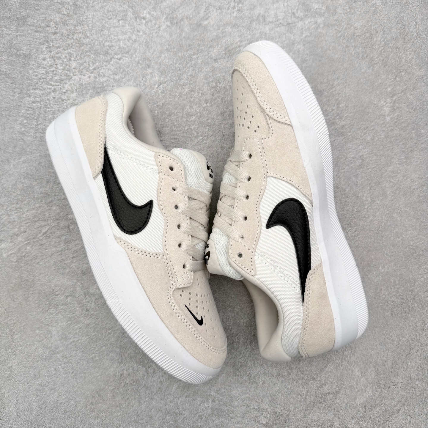 Nike SB Force 58 男子低帮耐磨专业滑板鞋 CZ2959-100 帆白黑纯原 NK SB 