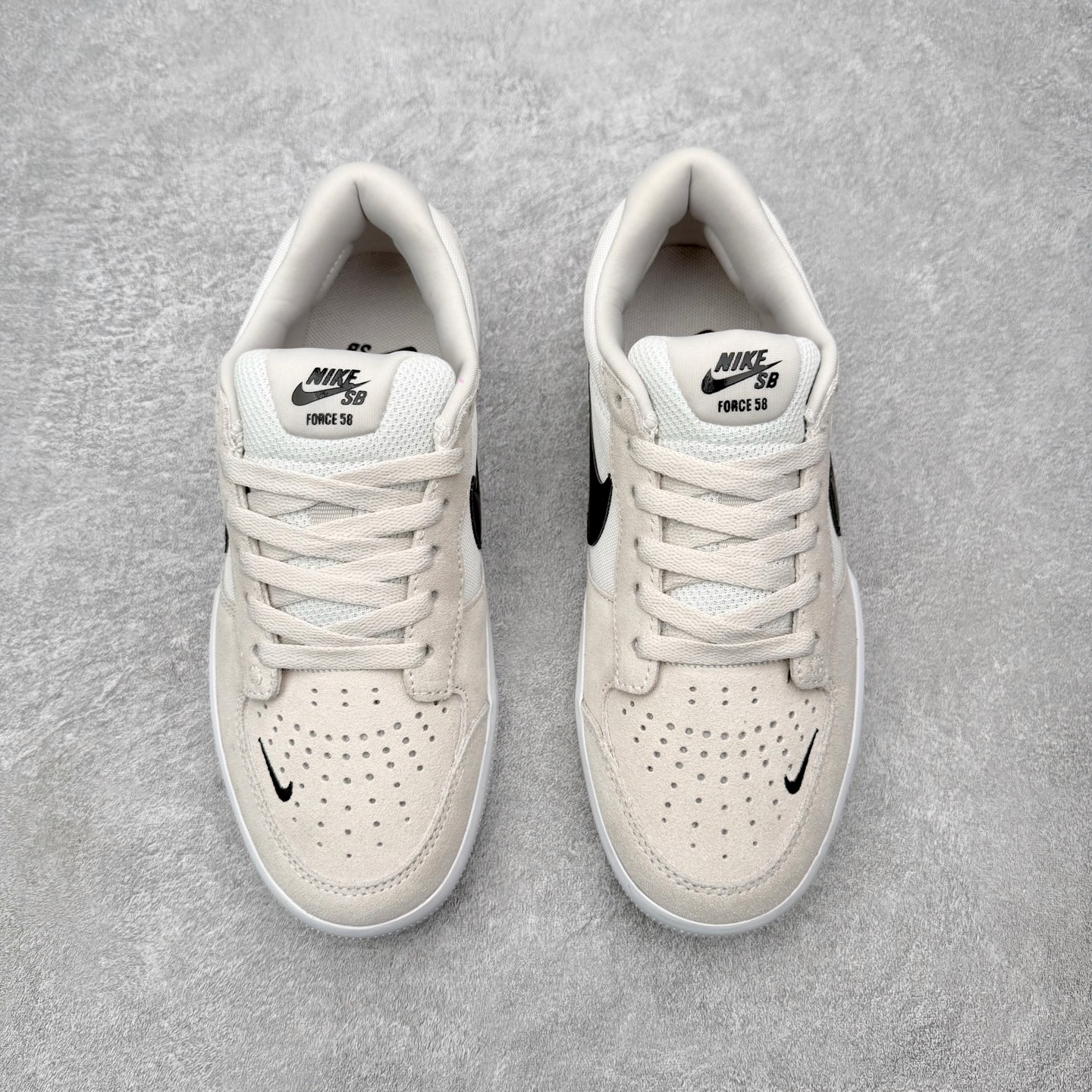 Nike SB Force 58 男子低帮耐磨专业滑板鞋 CZ2959-100 帆白黑纯原 NK SB 