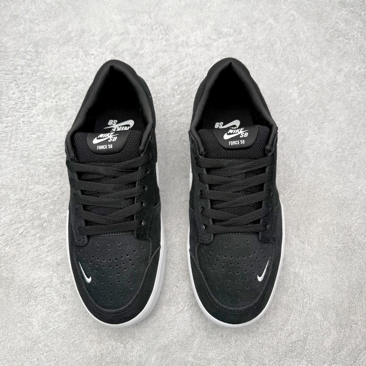 Nike SB Force 58 男子低帮耐磨专业滑板鞋 CZ2959-001 黑白纯原 NK SB F