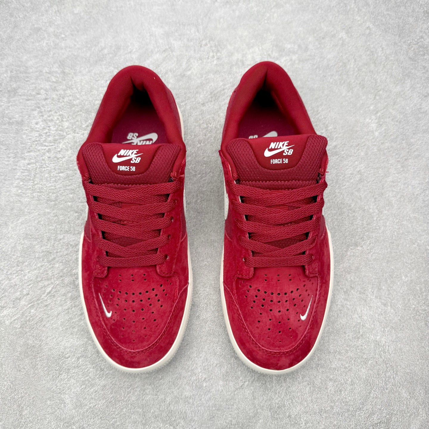 ＃ Nike SB Force 58 男子低帮耐磨滑板板鞋 CZ2959-600 贵族红白纯原 NK S