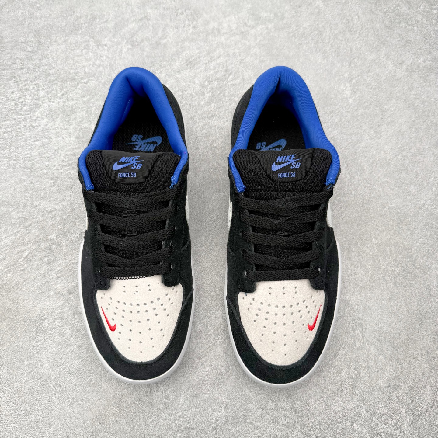 Nike SB Force 58 男子低帮耐磨滑板鞋 CZ2959-002 黑蓝白纯原 NK SB Fo
