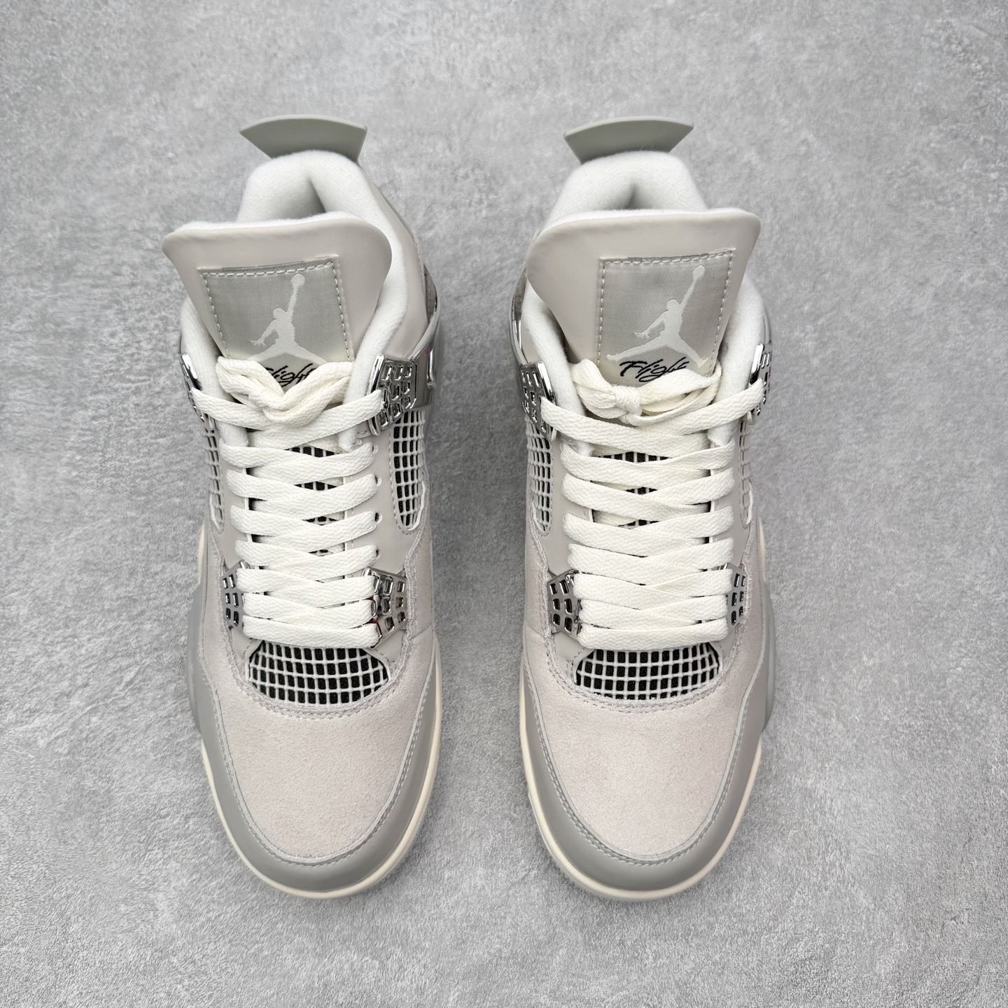 ＃DT纯原 Air Jordan AJ4 Retro 电镀银 AQ9129-001 原厂头层皮料 全新升
