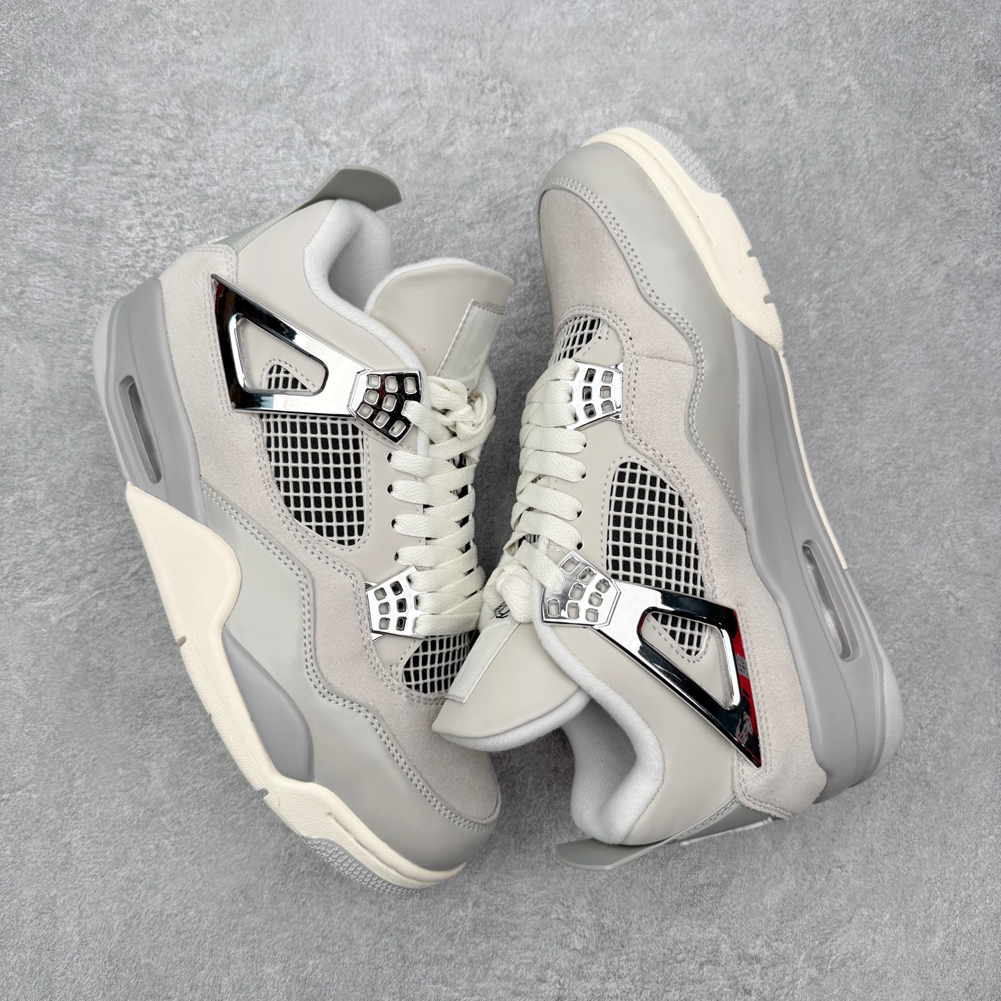 ＃DT纯原 Air Jordan AJ4 Retro 电镀银 AQ9129-001 原厂头层皮料 全新升