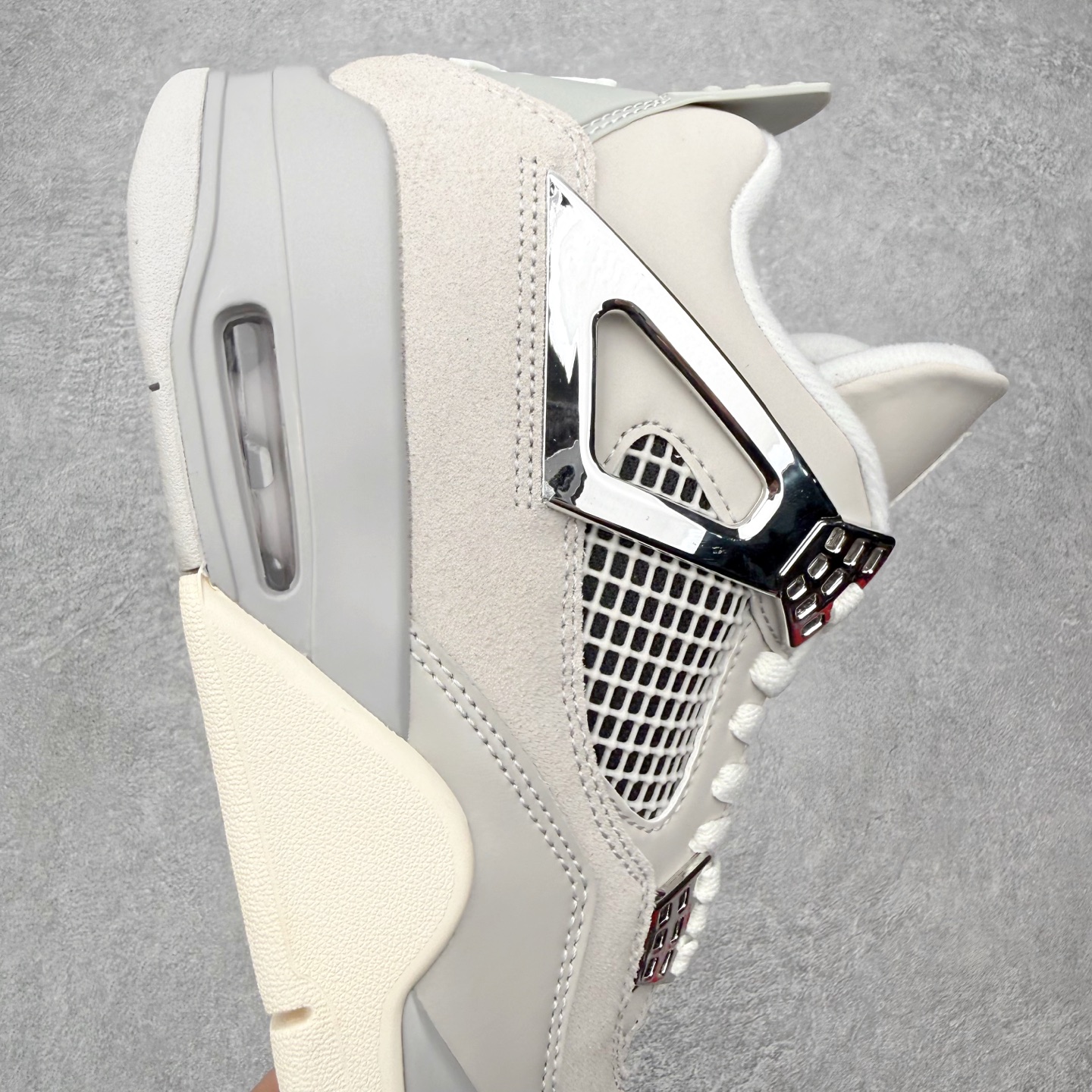 ＃DT纯原 Air Jordan AJ4 Retro 电镀银 AQ9129-001 原厂头层皮料 全新升