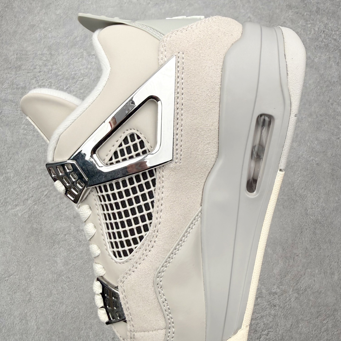 ＃DT纯原 Air Jordan AJ4 Retro 电镀银 AQ9129-001 原厂头层皮料 全新升