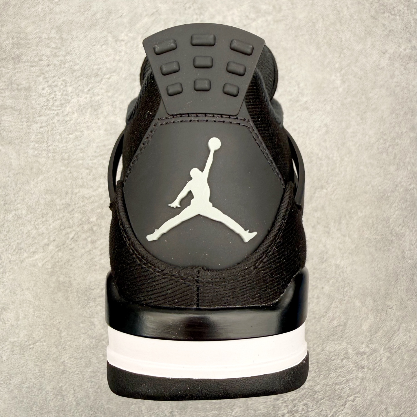 ＃DT纯原 Air Jordan AJ4 Retro 黑色帆布小阿姆 DH7138-006 原厂头层皮料