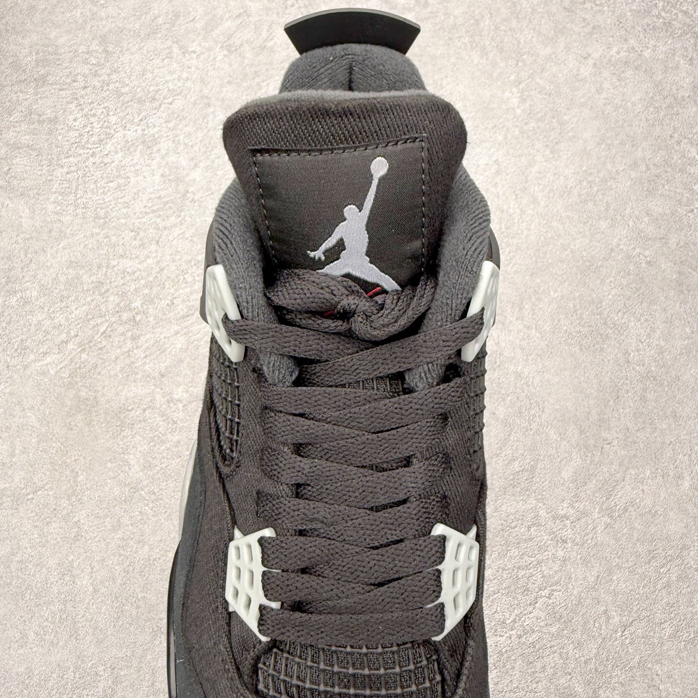＃DT纯原 Air Jordan AJ4 Retro 黑色帆布小阿姆 DH7138-006 原厂头层皮料