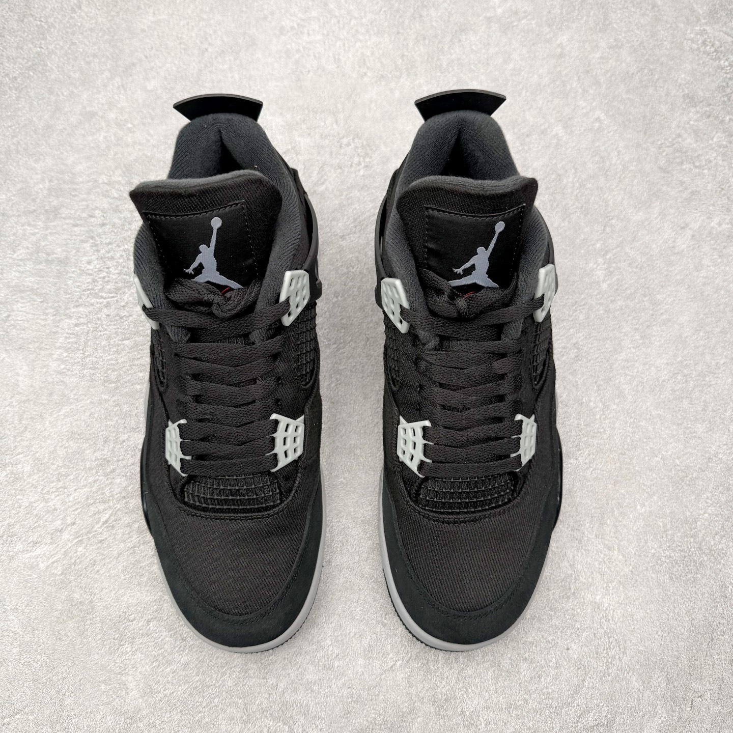 ＃DT纯原 Air Jordan AJ4 Retro 黑色帆布小阿姆 DH7138-006 原厂头层皮料