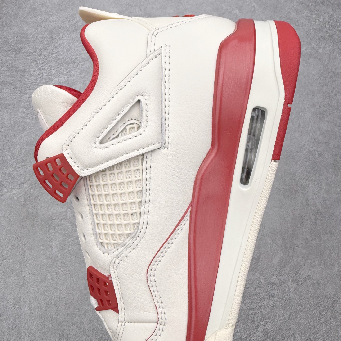＃DT纯原 Air Jordan AJ4 情人节米白红 HV0823-108 原厂头层皮料 全新升级改良