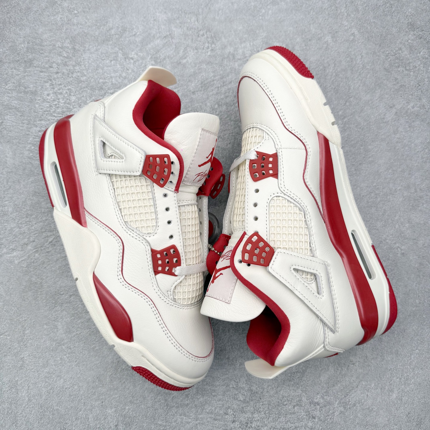 ＃DT纯原 Air Jordan AJ4 情人节米白红 HV0823-108 原厂头层皮料 全新升级改良