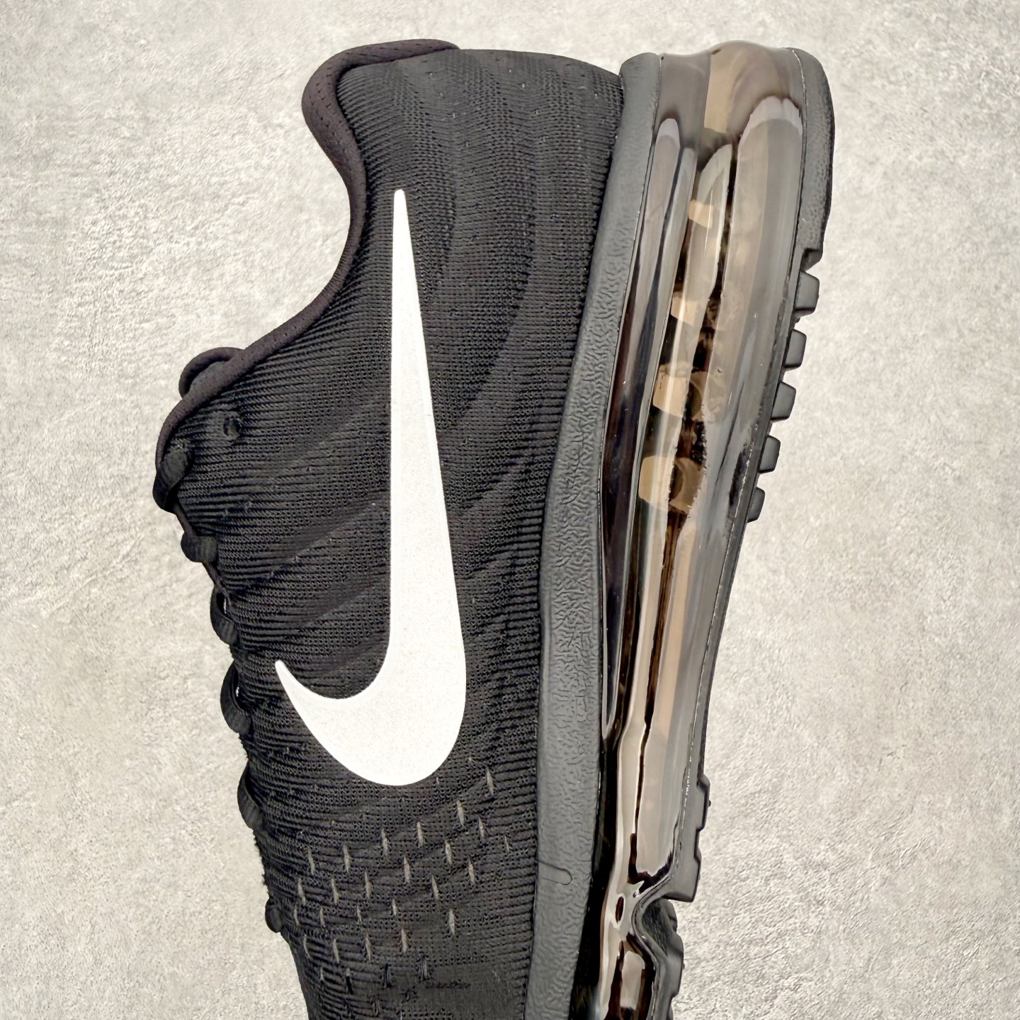 ＃纯原 NK Air Max 2017 网面全掌气垫休闲运动百搭慢跑鞋 黑银 -001 原档案数据开发纸