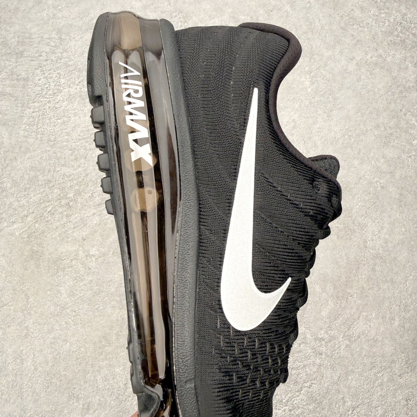 ＃纯原 NK Air Max 2017 网面全掌气垫休闲运动百搭慢跑鞋 黑银 -001 原档案数据开发纸
