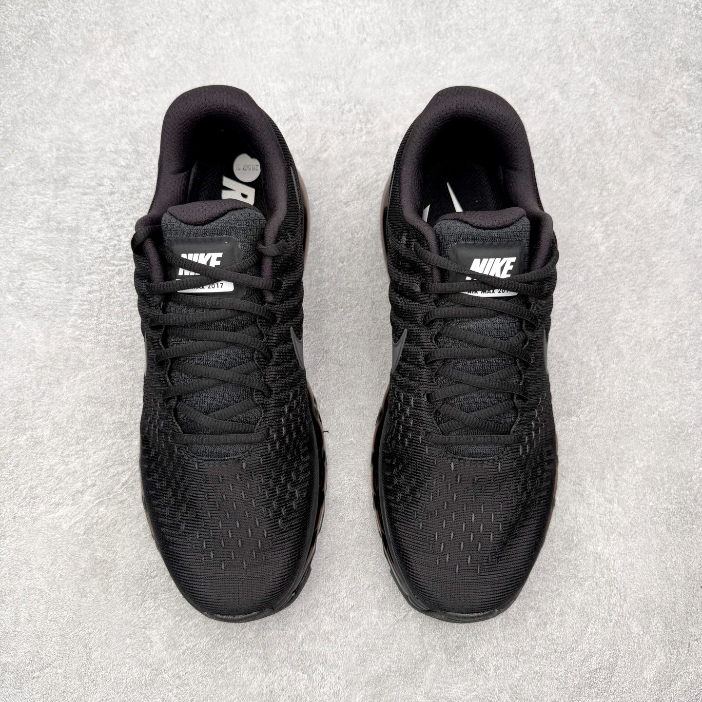 ＃纯原 NK Air Max 2017 网面全掌气垫休闲运动百搭慢跑鞋 全黑 -004 原档案数据开发纸