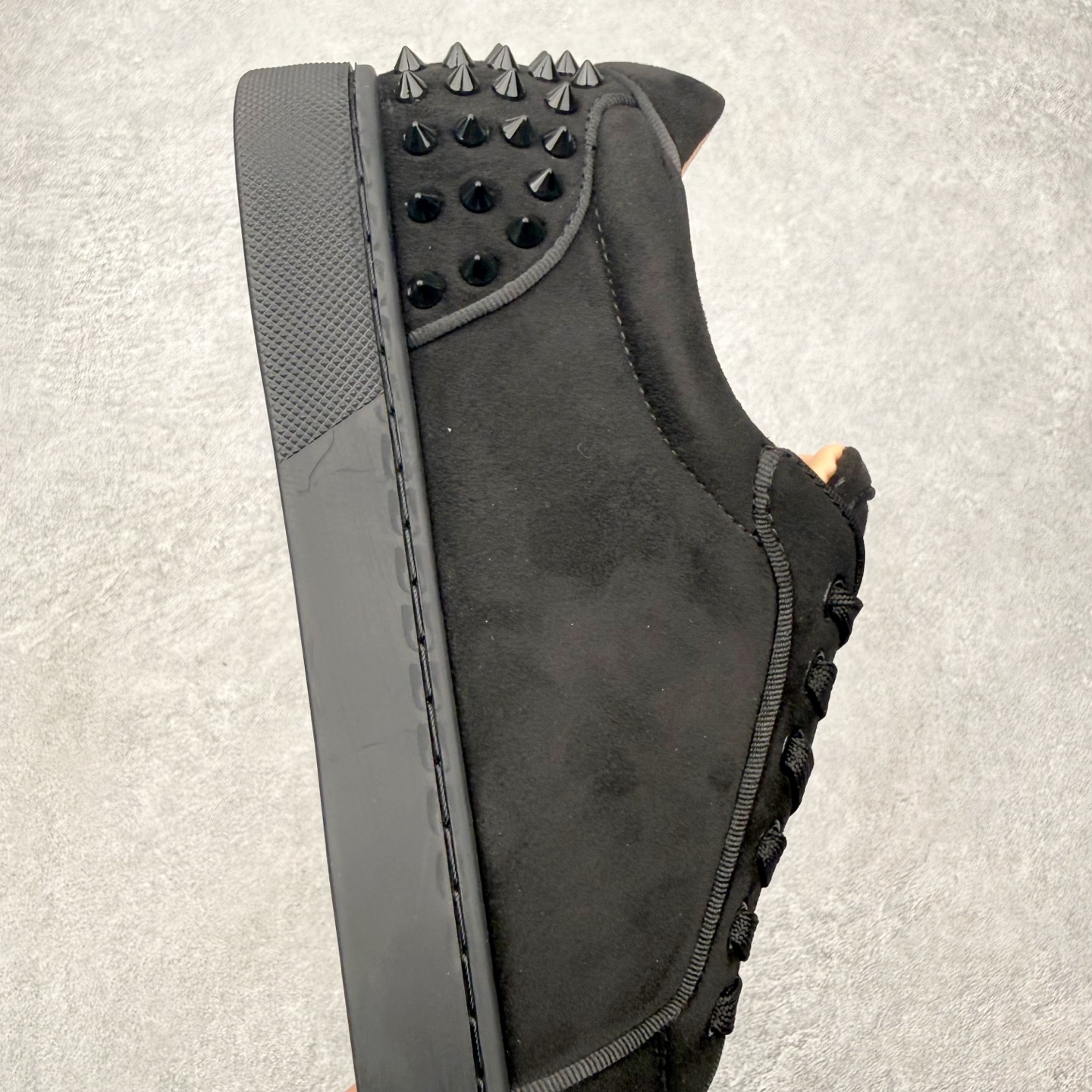 ＃莞产 Christian Louboutin CL（路铂廷） 红底鞋 男鞋低帮红底鞋水钻系带运动休闲板