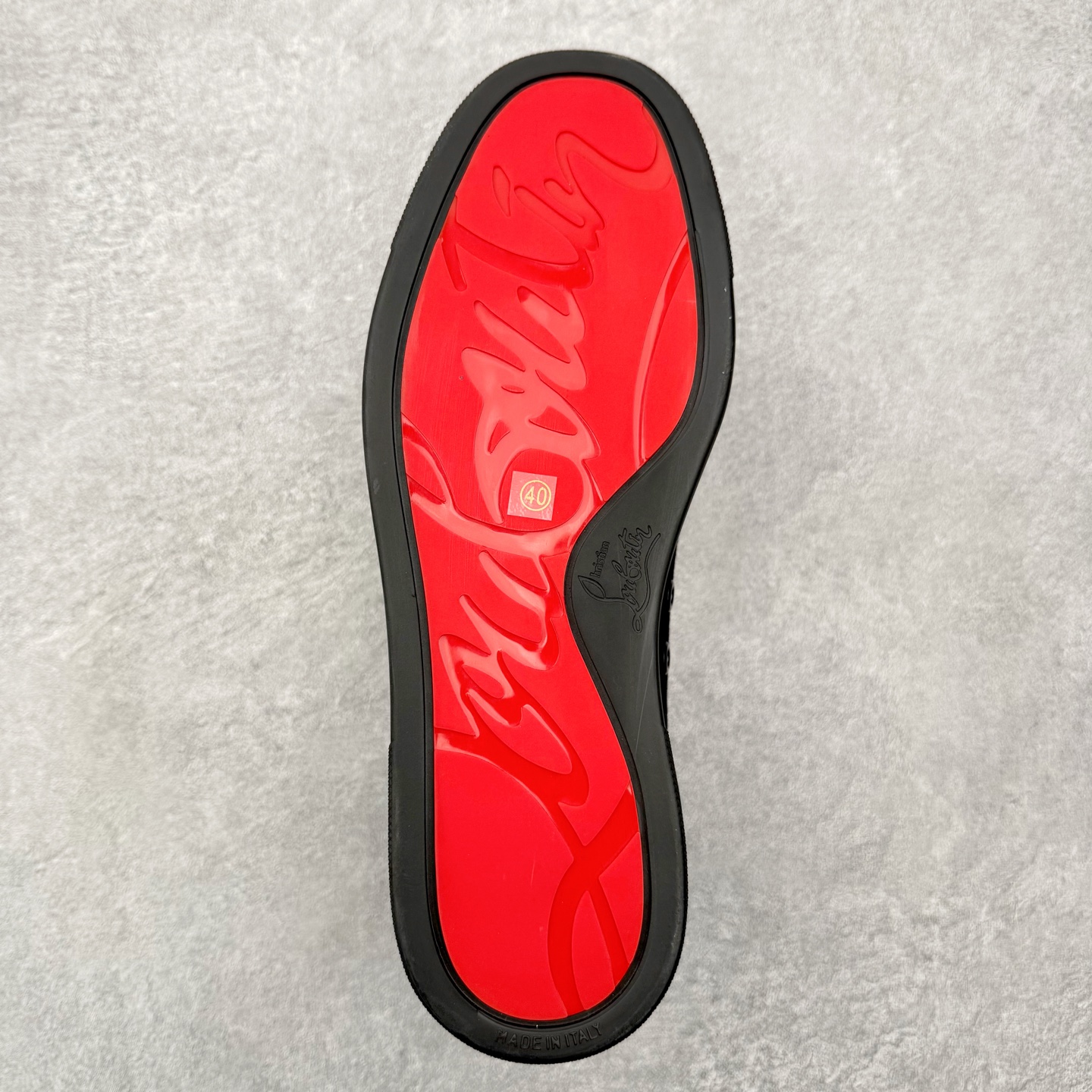 ＃莞产 Christian Louboutin CL（路铂廷） 红底鞋 男鞋低帮红底鞋水钻系带运动休闲板