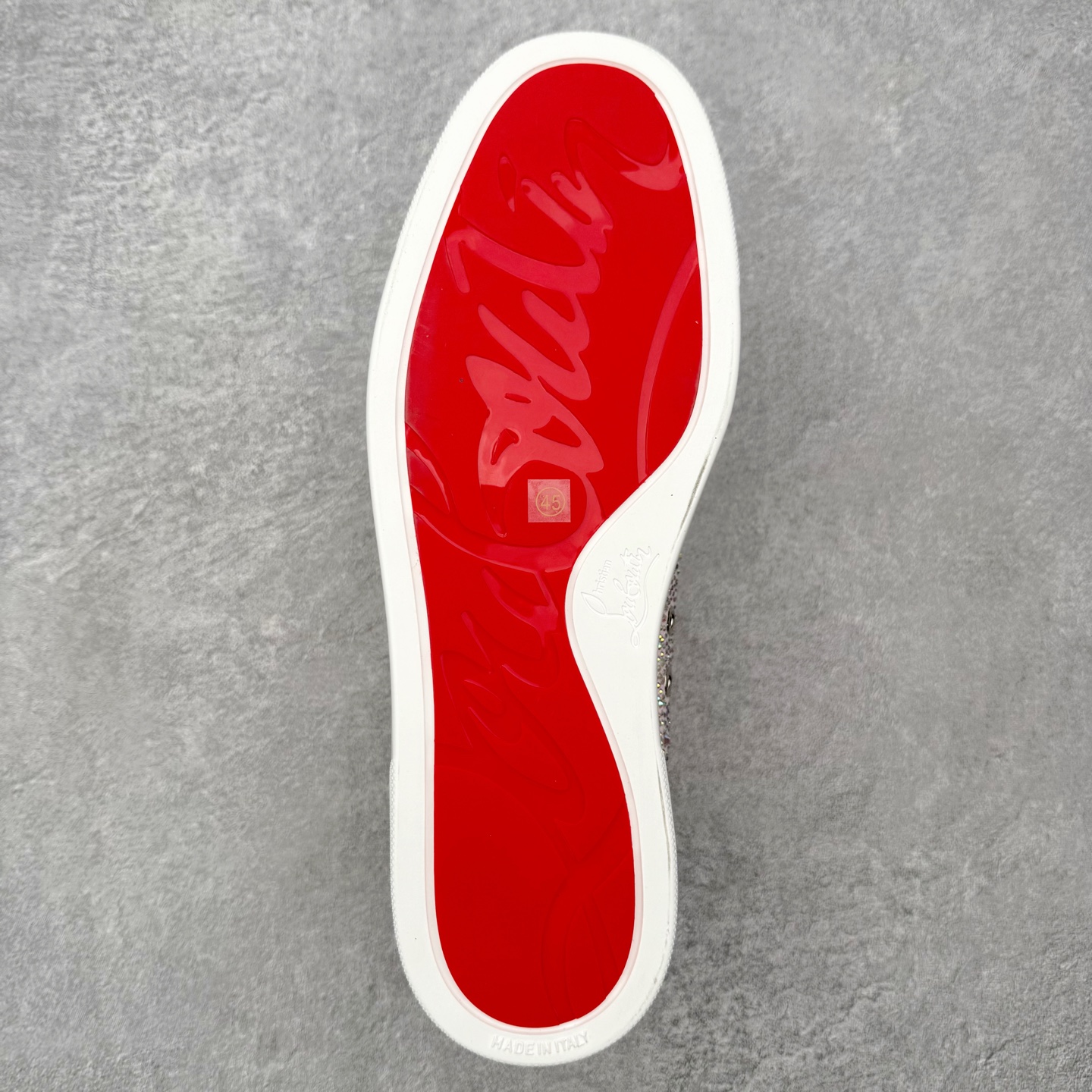 ＃莞产 Christian Louboutin CL（路铂廷） 红底鞋 男鞋低帮红底鞋水钻系带运动休闲板
