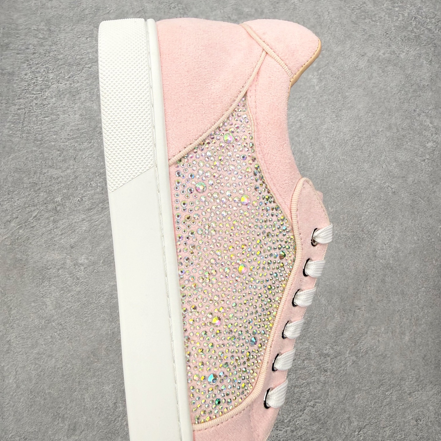 ＃莞产 Christian Louboutin CL（路铂廷） 红底鞋 男鞋低帮红底鞋水钻系带运动休闲板