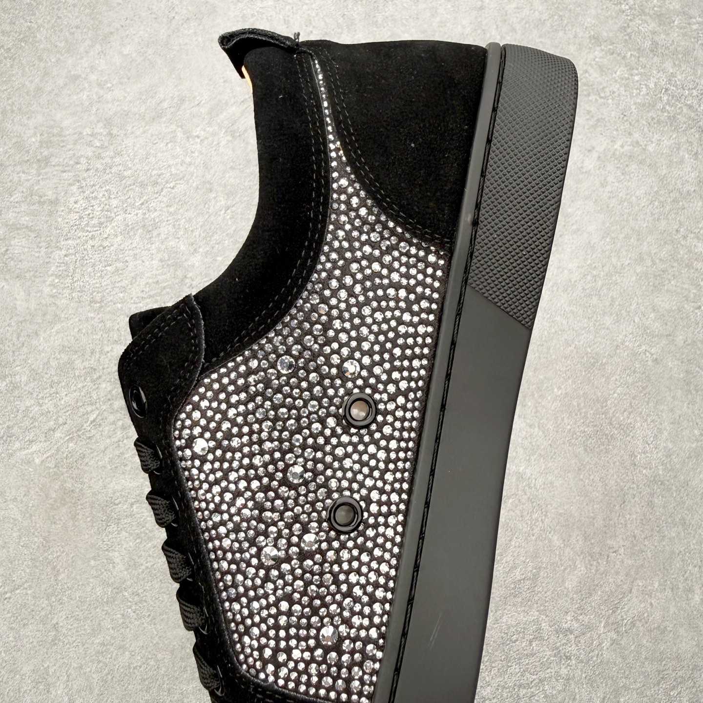 ＃莞产 Christian Louboutin CL（路铂廷） 红底鞋 男鞋低帮红底鞋水钻系带运动休闲板