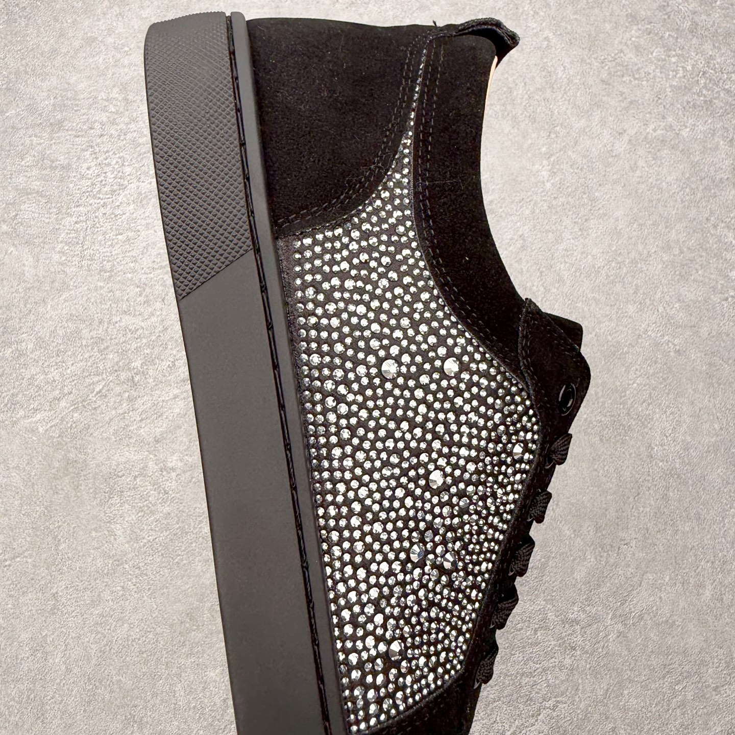 ＃莞产 Christian Louboutin CL（路铂廷） 红底鞋 男鞋低帮红底鞋水钻系带运动休闲板
