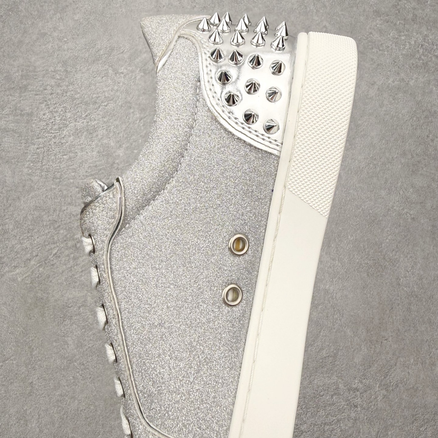 ＃莞产 Christian Louboutin CL（路铂廷） 红底鞋 男鞋低帮红底鞋水钻系带运动休闲板