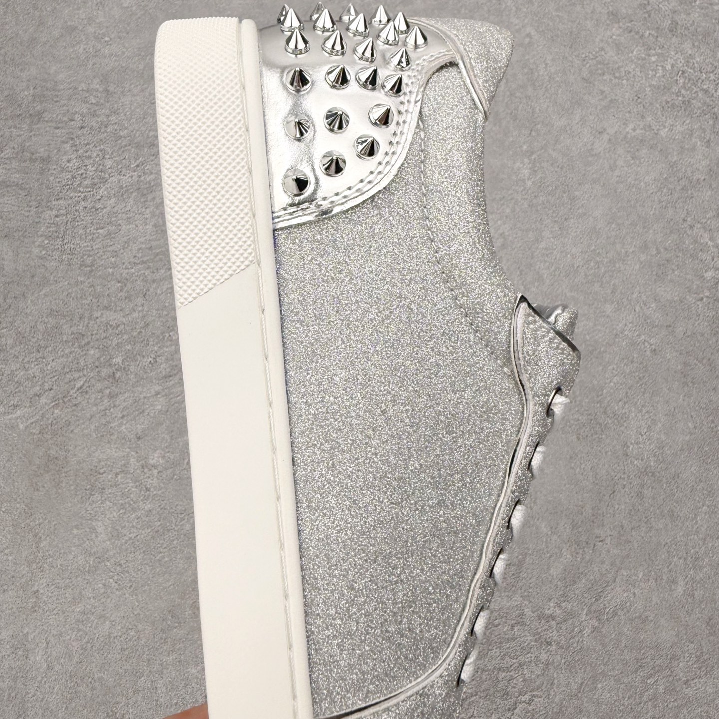 ＃莞产 Christian Louboutin CL（路铂廷） 红底鞋 男鞋低帮红底鞋水钻系带运动休闲板