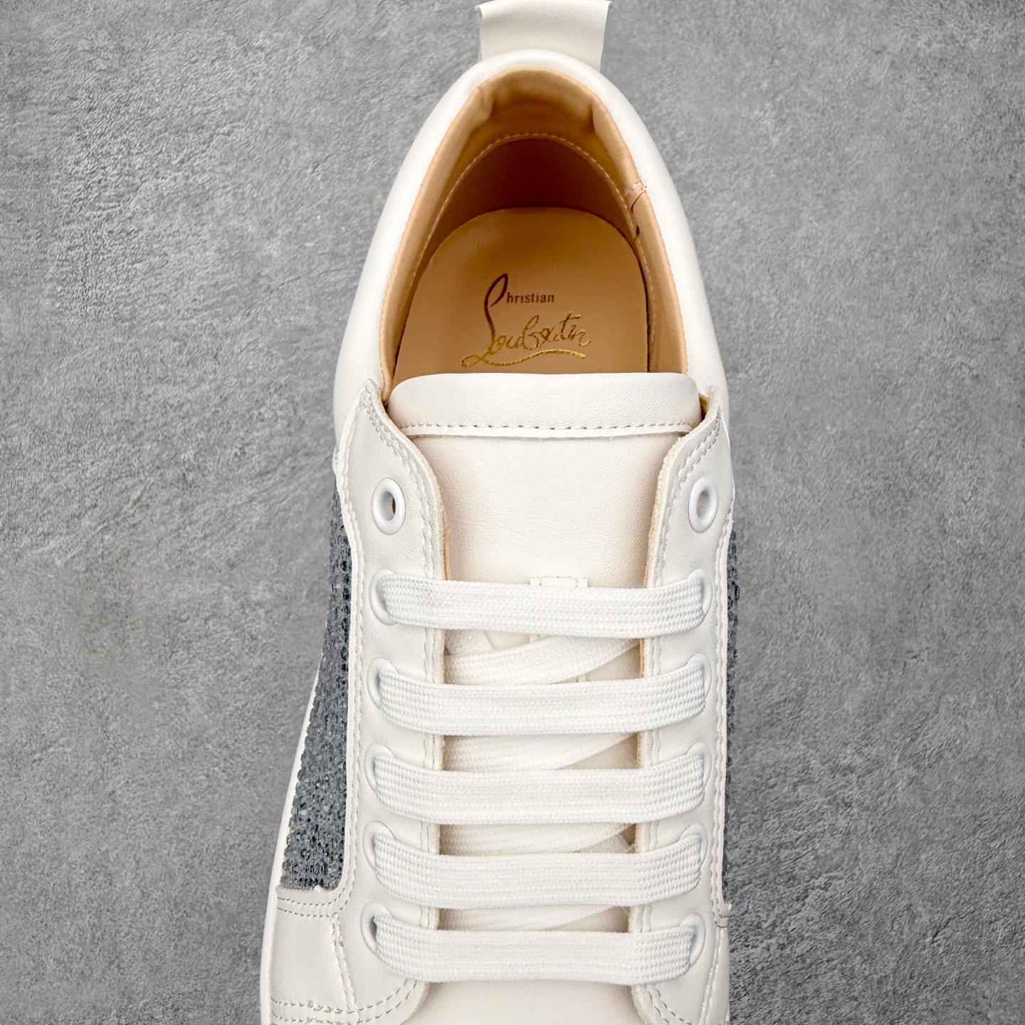 ＃莞产 Christian Louboutin CL（路铂廷） 红底鞋 男鞋低帮红底鞋水钻系带运动休闲板