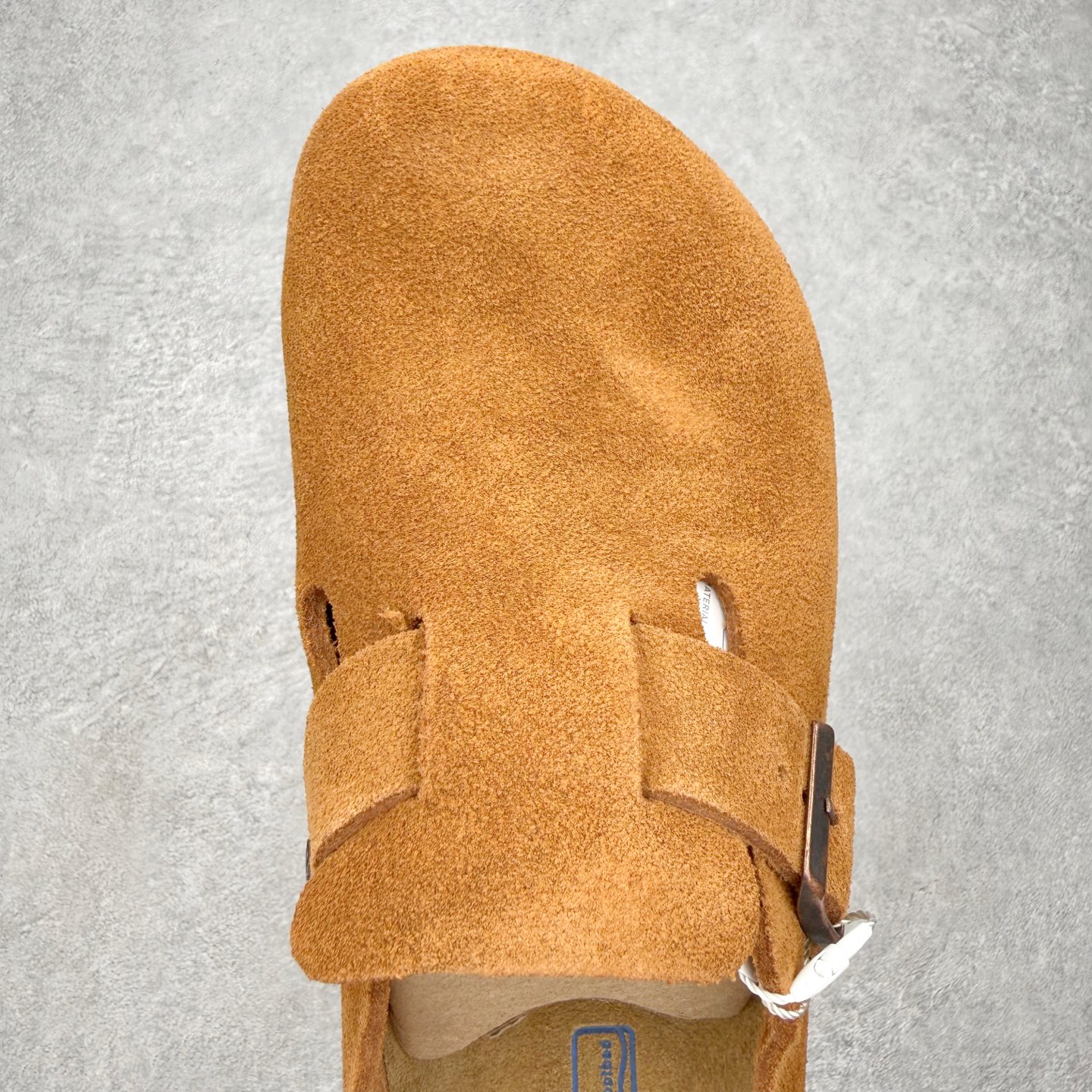 ＃GX Birkenstock Boston VL 勃肯绒面金属针扣软木底包头拖鞋 牛皮绒面革质地柔软 