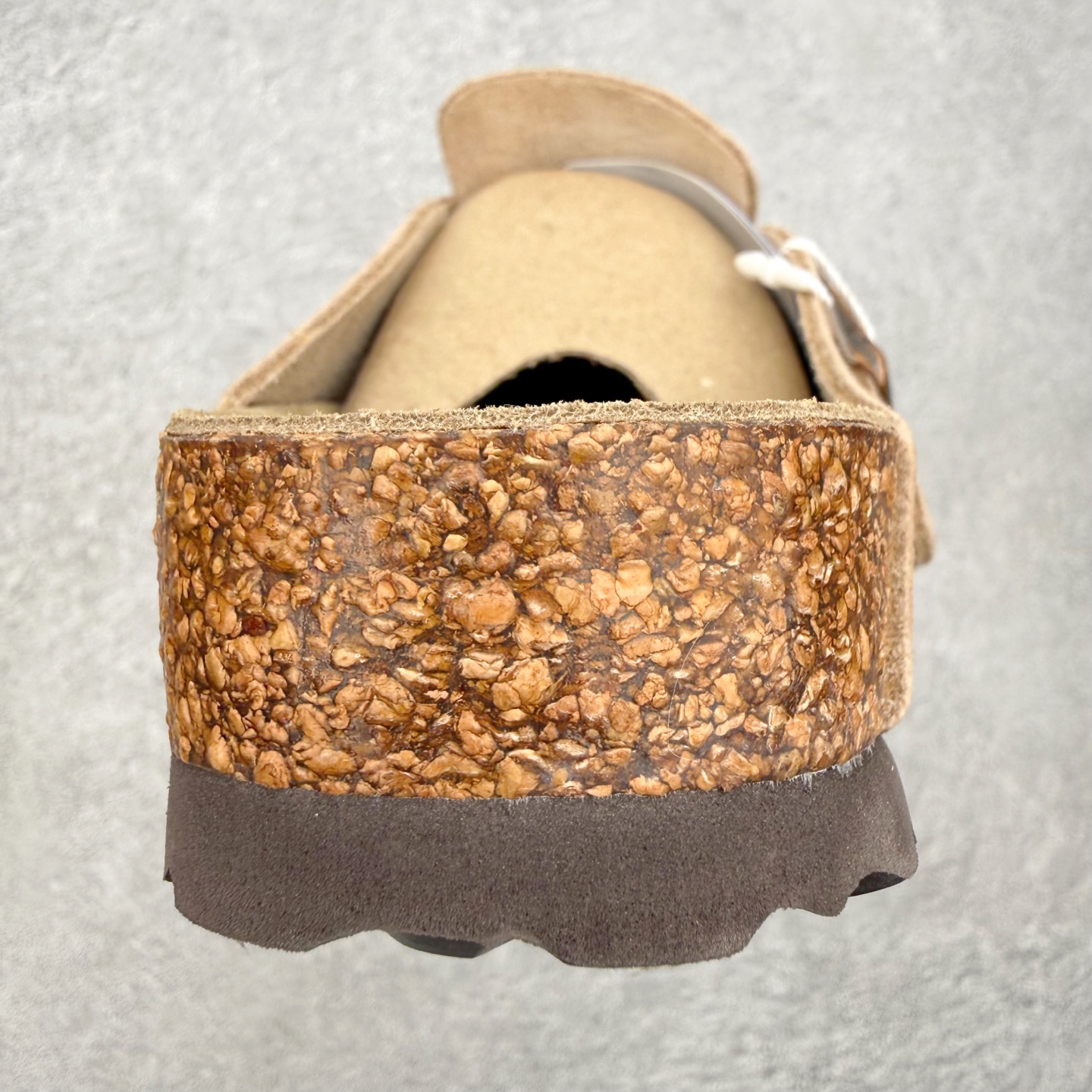 ＃GX Birkenstock Boston VL 勃肯绒面金属针扣软木底包头拖鞋 牛皮绒面革质地柔软 