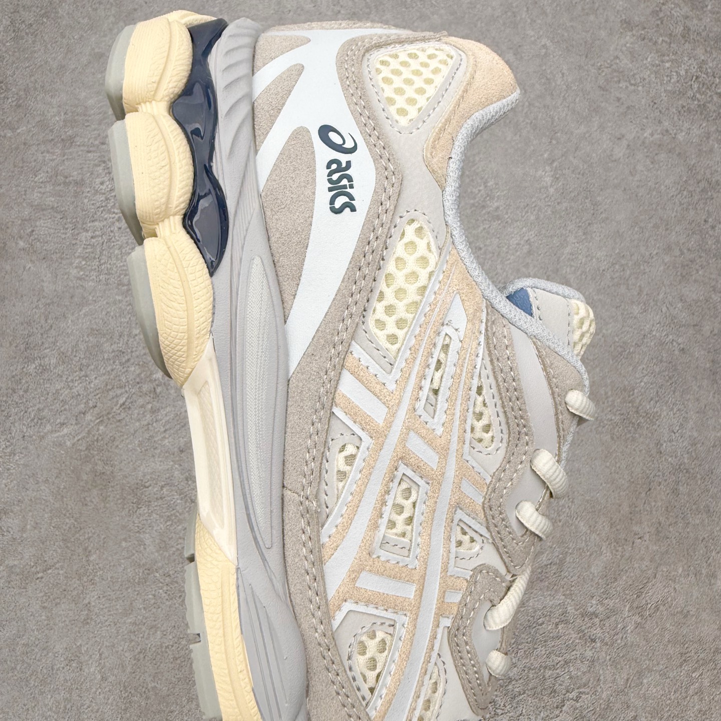 ASICS 亚瑟士 GEL-NYC 男子女子复古缓震休闲运动跑步鞋 1203A383-100 奶油灰蓝X