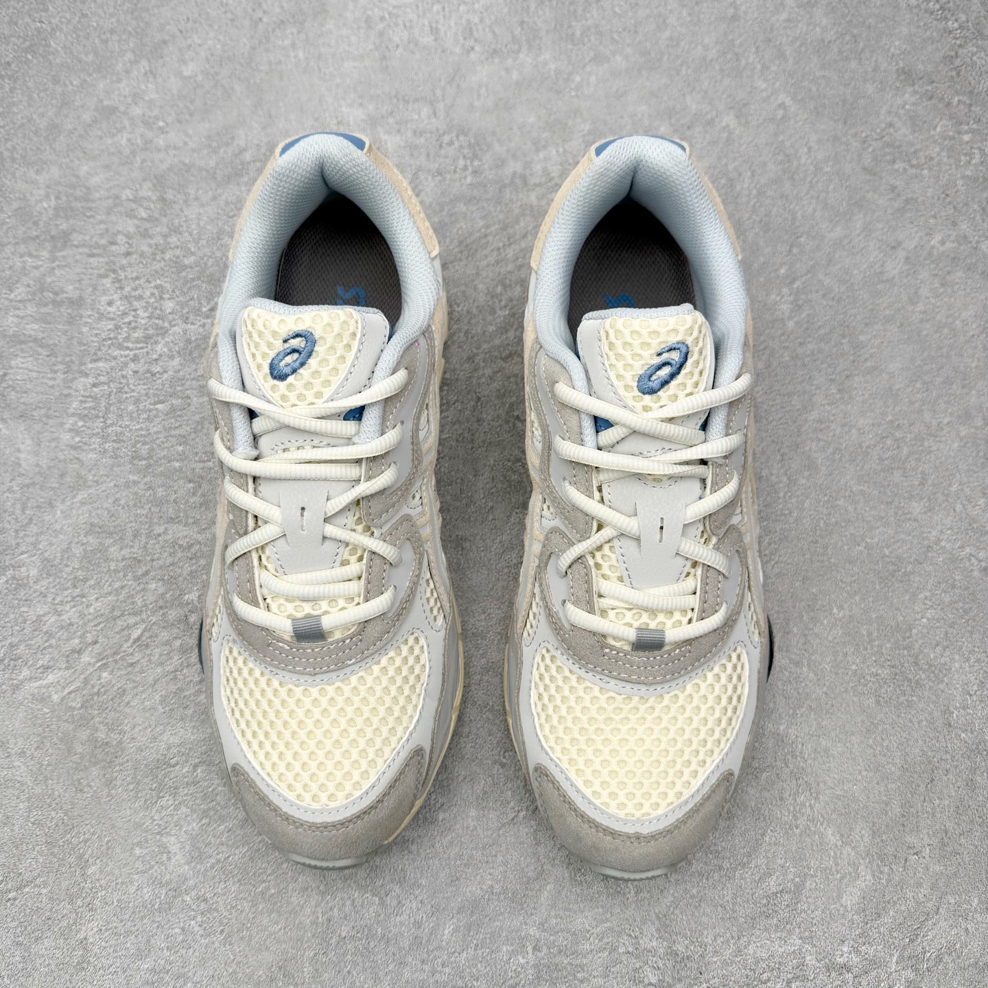 ASICS 亚瑟士 GEL-NYC 男子女子复古缓震休闲运动跑步鞋 1203A383-100 奶油灰蓝X