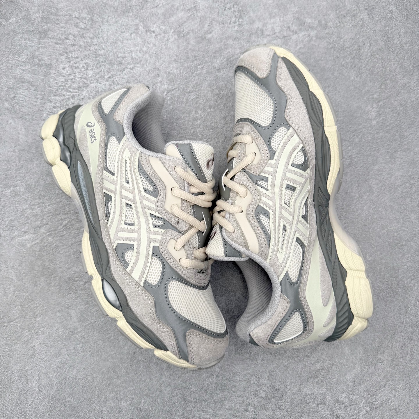 ASICS 亚瑟士 GEL-NYC 男子女子复古缓震休闲运动跑步鞋 1203A383-103 奶油燕麦灰