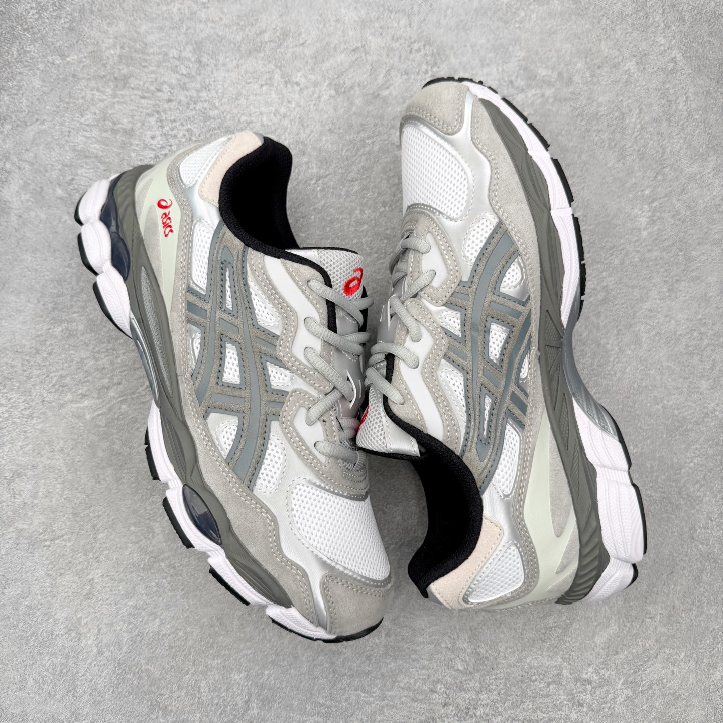 ASICS 亚瑟士 GEL-NYC 男子女子复古缓震休闲运动跑步鞋 1203A383-102 白灰红XN