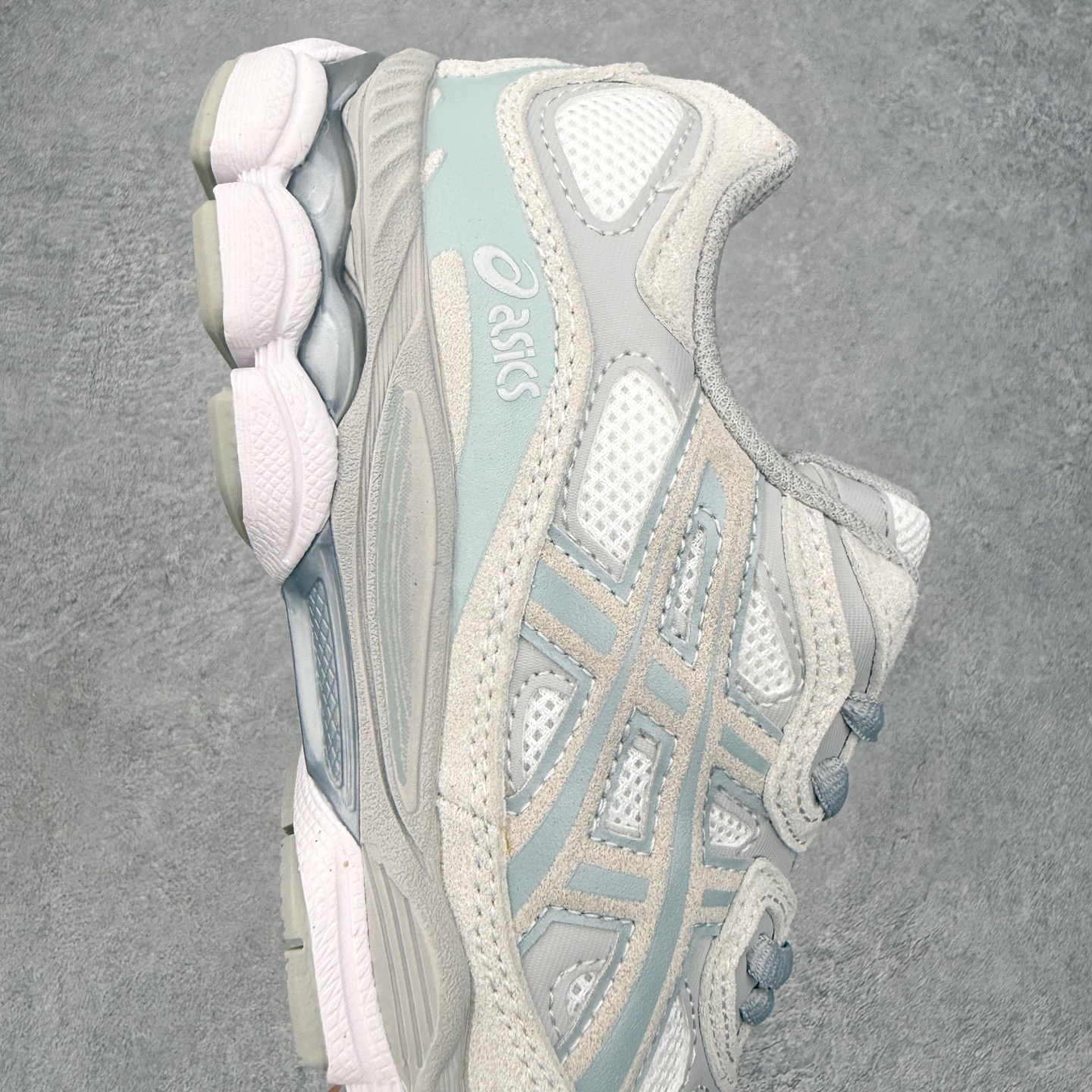 ＃ASICS 亚瑟士 GEL-NYC 男子女子复古缓震休闲运动鞋 1203A383-101 奶油燕麦绿X