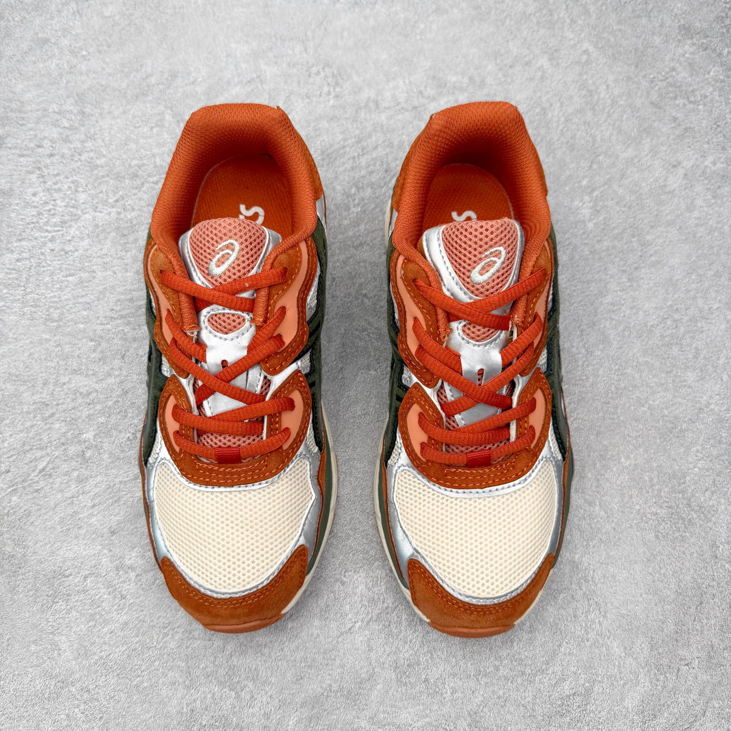 ASICS 亚瑟士 GEL-NYC 男子复古缓震休闲运动鞋 1203A383-102 奶油橙墨绿Asic