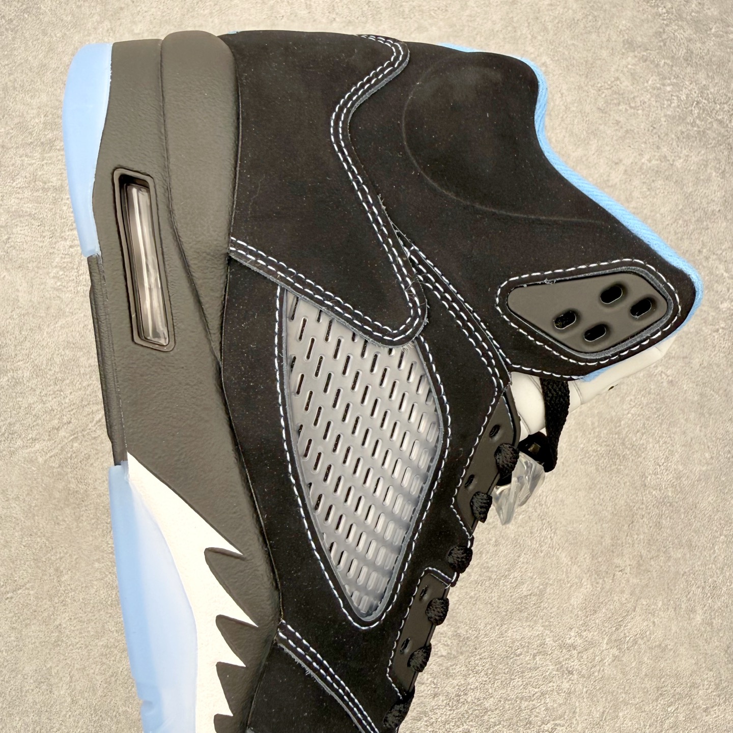 ＃纯原 Air Jordan AJ5 OG 黑北卡蓝 DD0587-008 SZ原厂全套原楦原纸板磨具开