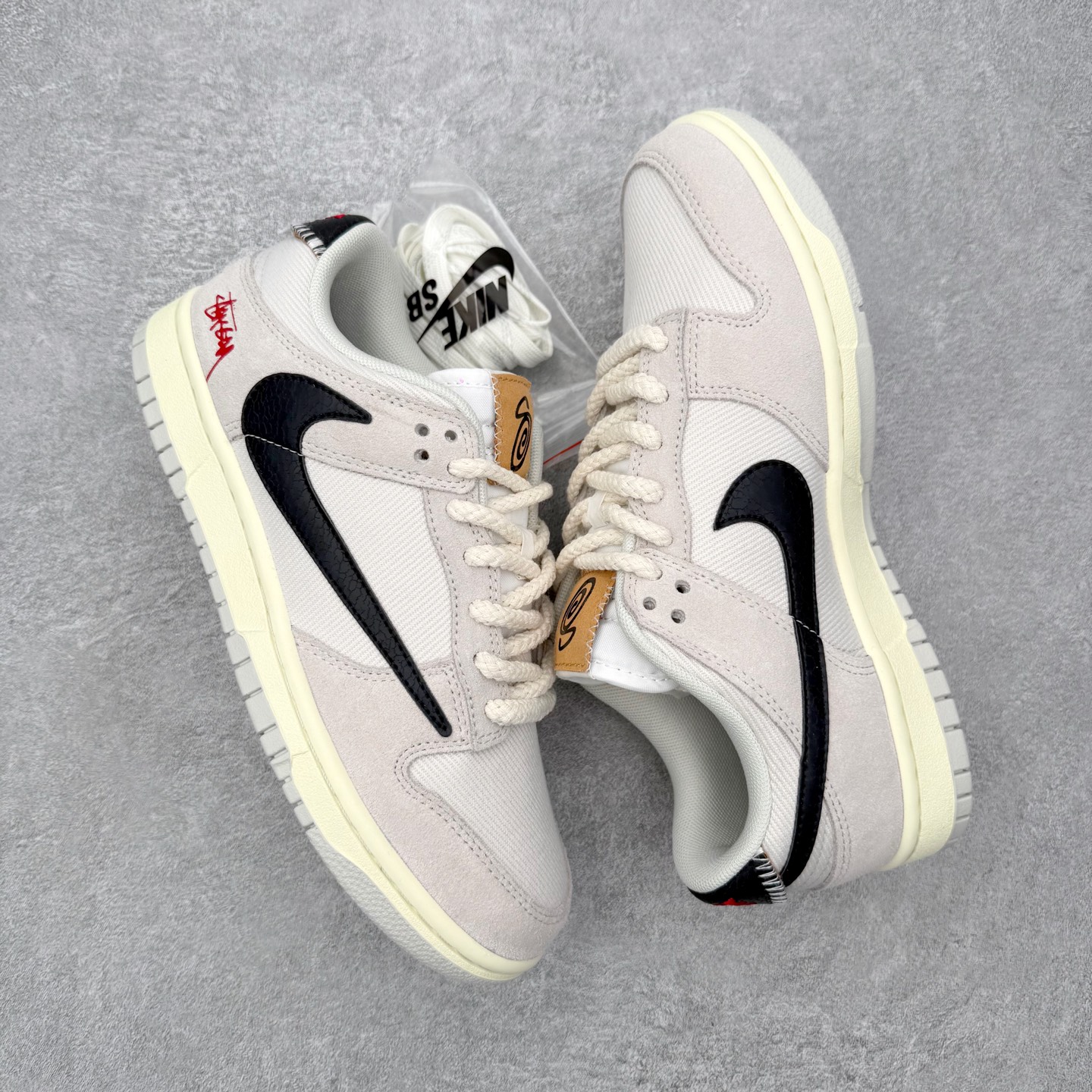 ＃纯原 Stussy x NK DUNK SB Low 斯图西联名倒钩白黑 DD9776-068 独家原
