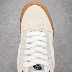Vans Knu Skool 米白生胶万斯低帮复古休闲胖胖面包鞋肥胖版大LOGO原版全皮猪八面料货号:V Vans Knu Skool 米白生胶万斯低帮复古休闲胖胖面包鞋肥胖版大LOGO原版全皮猪八面料货号:V