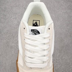 Vans Knu Skool 米白生胶万斯低帮复古休闲胖胖面包鞋肥胖版大LOGO原版全皮猪八面料货号:V Vans Knu Skool 米白生胶万斯低帮复古休闲胖胖面包鞋肥胖版大LOGO原版全皮猪八面料货号:V