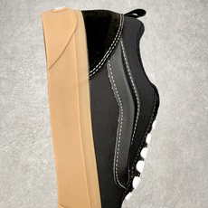 Vans Knu Skool 黑生胶万斯低帮复古休闲胖胖面包鞋肥胖版大LOGO原版全皮猪八面料货号:VN Vans Knu Skool 黑生胶万斯低帮复古休闲胖胖面包鞋肥胖版大LOGO原版全皮猪八面料货号:VN