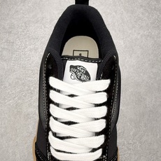 Vans Knu Skool 黑生胶万斯低帮复古休闲胖胖面包鞋肥胖版大LOGO原版全皮猪八面料货号:VN Vans Knu Skool 黑生胶万斯低帮复古休闲胖胖面包鞋肥胖版大LOGO原版全皮猪八面料货号:VN