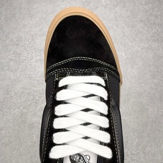 Vans Knu Skool 黑生胶万斯低帮复古休闲胖胖面包鞋肥胖版大LOGO原版全皮猪八面料货号:VN Vans Knu Skool 黑生胶万斯低帮复古休闲胖胖面包鞋肥胖版大LOGO原版全皮猪八面料货号:VN