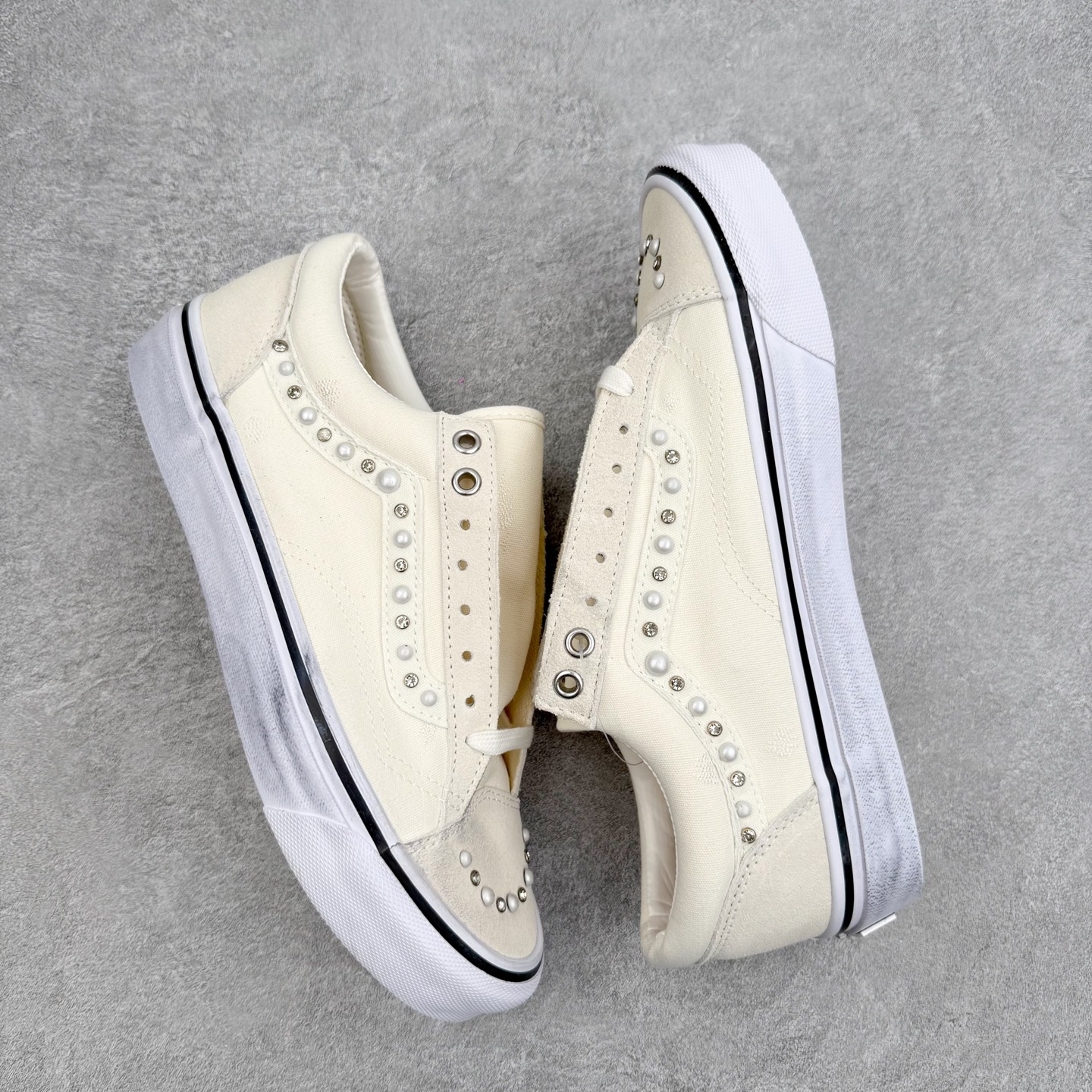 Vans Old Skool 36 Premium Pearlized OTW高端支线 珍珠水钻 做旧复