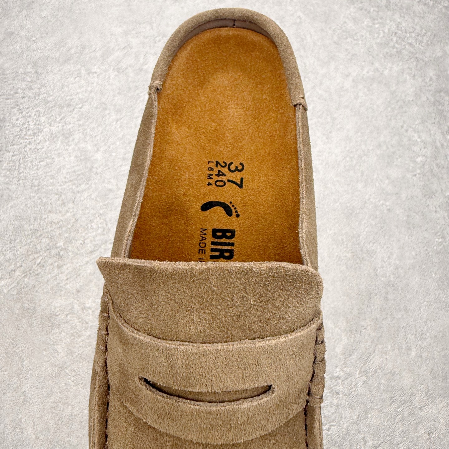 ＃GD广顶 Birkenstock Naples 勃肯绒面舒适圆头百搭增高厚底包头拖鞋男女同款 牛皮绒面