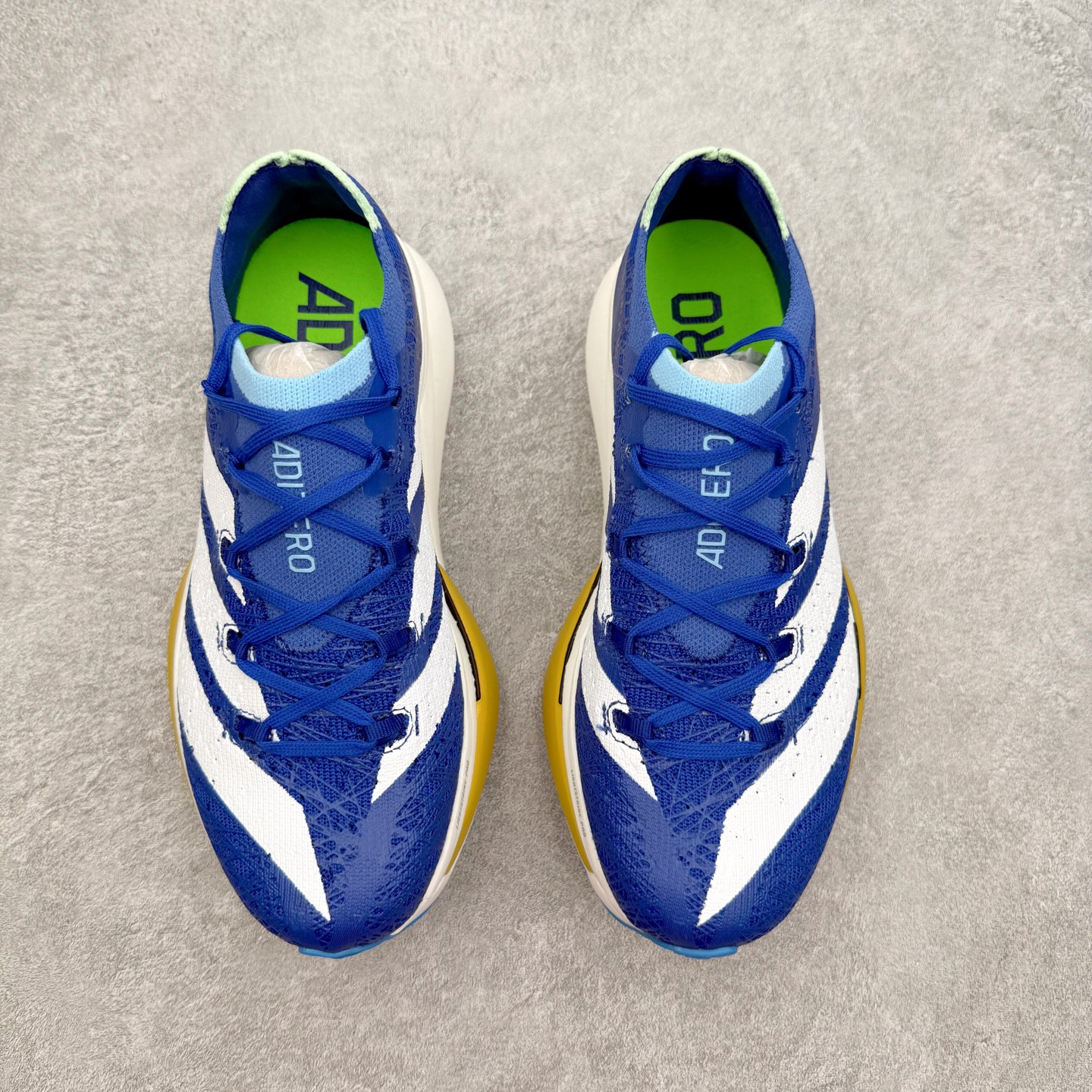 AD Adizero Prime X 3.0 Strung 马拉松舒适织物PU 低帮长跑短跑跑步鞋 男女