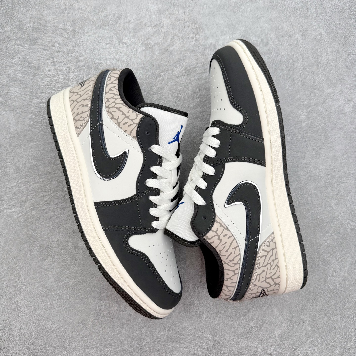 Air Jordan AJ1 Low 低帮 黑白爆裂纹 IU2268-100 终端优势供应 市面中低帮最