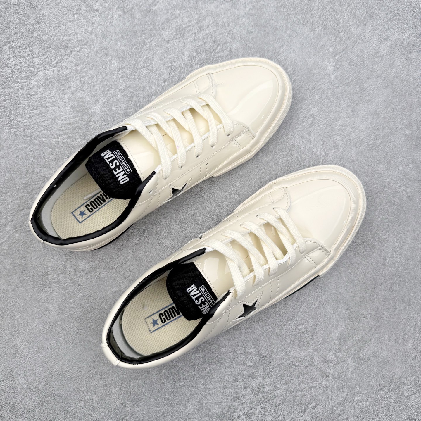 Converse ONE STAR Leather匡威木村一星皮质白黑拼接经典舒适低帮休闲硫化板鞋以经典